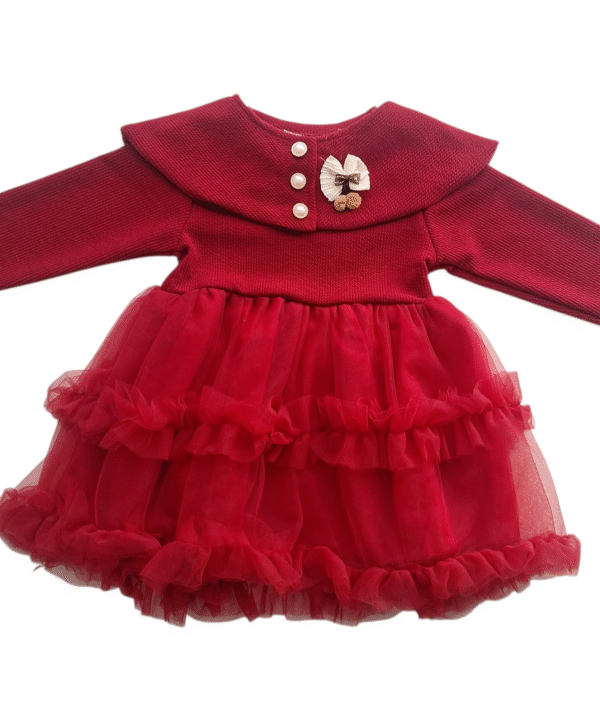 Raudona šventinė suknelė