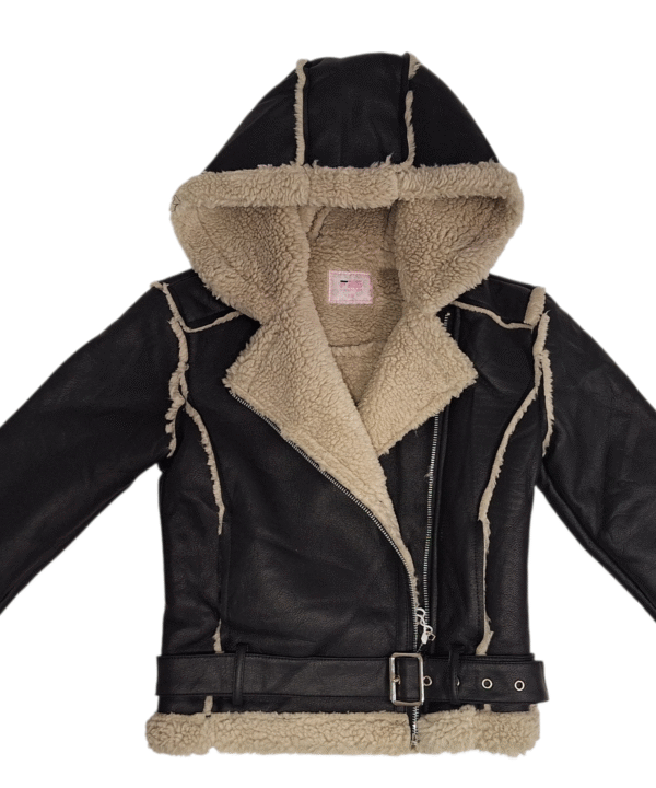 Stilinga Eko odos žieminė striukė mergaitėms su gobtuvu