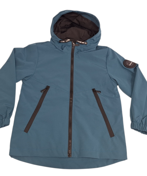 Plonos, stilingos melsvai-žalios striukės berniukams