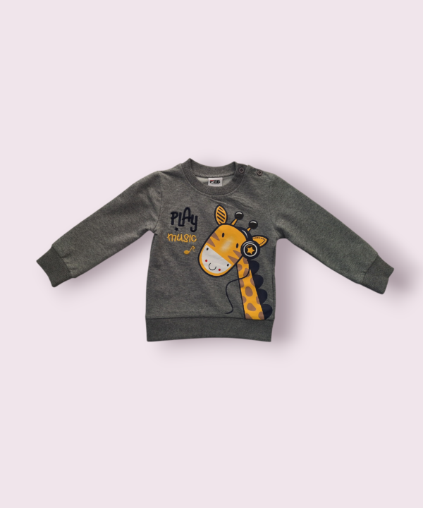 Pilka palaidinė bliuzonas berniukui su žirafa