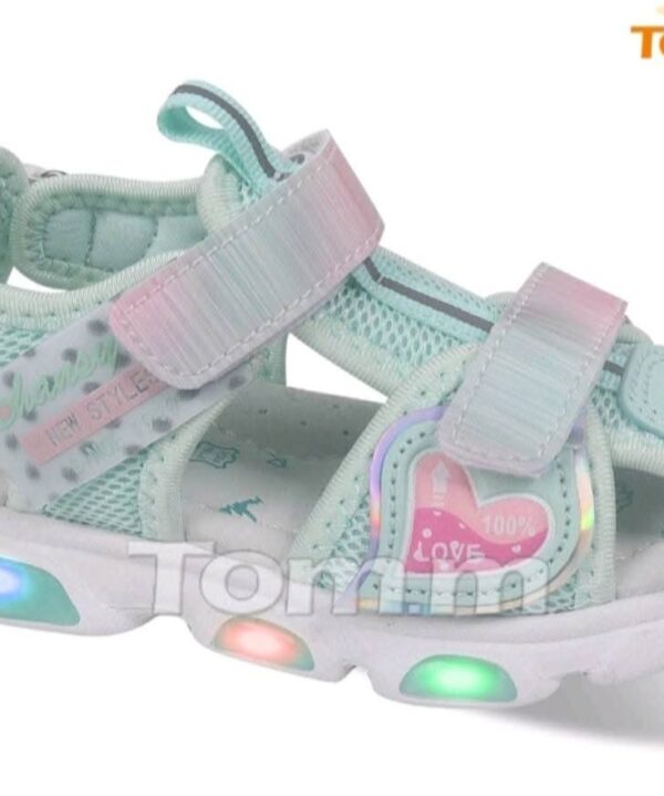 Tom.m. firmos basutės mergaitėms uždaru priekiu ir LED