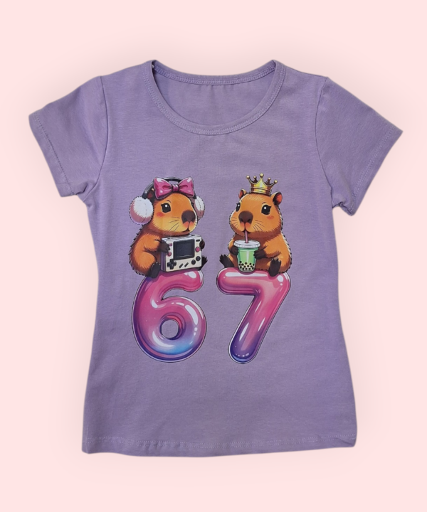 "SIX SEVEN" medvilninė palaidinė mergaitėms "Capybara"